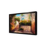 Tablosan Taş Eve Giden Merdivenler Çerçeveli Cam Tablo 20X30 Cm Cb17120