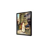 Tablosan Tesbih Alışverişi Yapan Tüccar Çerçeveli Cam Tablo 20X30 Cm Cb21285