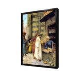 Tablosan Tesbih Alışverişi Yapan Tüccar Çerçeveli Mdf Tablo 40 X 50 Cm Mb21285