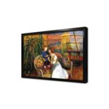 Tablosan The Conservatory William James Glackens Çerçeveli Cam Tablo 60X90 Cm Cb22435
