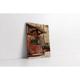 Tablosan Tuğla Kuyu Başında Çiçekler Kanvas Tablo 40 X 70 Cm Ka07244