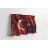 Tablosan Türk Bayrağı Kanvas Tablo 30 X 40 Cm Ka07256