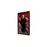 Tablosan Türk Bayrağı Önünde Atatürk Çerçeveli Mdf Tablo 40 X 80 Cm Ma02098