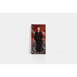 Tablosan Türk Bayrağı Önünde Atatürk Kanvas Tablo 30 X 60 Cm Ka02098