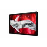 Tablosan Türk Bayrağı Ve Atatürkün Gözleri Çerçeveli Mdf Tablo 20 X 30 Cm Mb33233