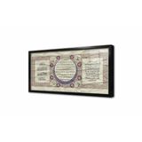 Tablosan Üçlü Dua Ayetel Kürsi Bereket Ve Nazar Ayeti Çerçeveli Cam Tablo 30X60 Cm Cb34011