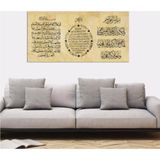 Tablosan Üçlü Dua Ayetel Kürsi Bereket Ve Nazar Ayeti Kanvas Tablo 40x80 cm B-32-014 40x80 cm