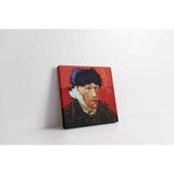 Tablosan Van Gogh Otoportre Kulağı Kesik Kanvas Tablo 30 X 30 Cm Kb22159