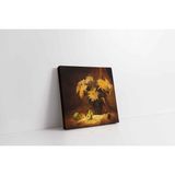 Tablosan Vazoda Sarı Çiçekler Kanvas Tablo 40 X 40 Cm Ka03178