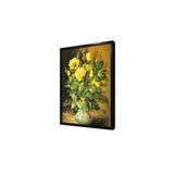 Tablosan Vazoda Sarı Güller Çerçeveli Mdf Tablo 20 X 30 Cm Mb03121