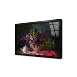 Tablosan Vazoda Sümbül Çerçeveli Cam Tablo 60X90 Cm Ca03602