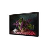 Tablosan Vazoda Sümbül Çerçeveli Mdf Tablo 60 X 80 Cm Ma03602