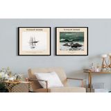 Tablosan Winslow Homer Deniz Temalı İkili Çerçeveli Mdf Tablo Seti 20 X 30 Cm Mb33370