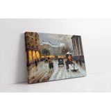 Tablosan Yağmurlu Kasaba Manzara Kanvas Tablo 20 X 30 Cm Kb23001