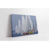 Tablosan Yarışan Yelkenliler Kanvas Tablo 20 X 30 Cm Ka01024