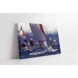 Tablosan Yarışan Yelkenliler Kanvas Tablo 40 X 60 Cm Ka01290