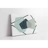 Tablosan Yeşil Geometrik Desenler Kanvas Tablo 50 X 70 Cm Kb33226