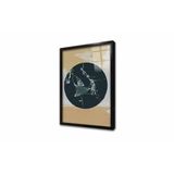 Tablosan Yeşil Küre Modern Çerçeveli Cam Tablo 20X30 Cm Cb33213
