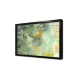 Tablosan Yeşil Ve Sarı Soyut Çerçeveli Cam Tablo 50X70 Cm Cb07008