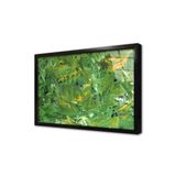 Tablosan Yeşil Ve Sarı Soyut Çerçeveli Cam Tablo 60X90 Cm Cb07004