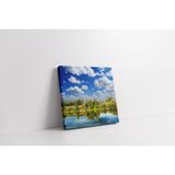 Tablosan Yeşil Yansıyan Manzara Kanvas Tablo 20 X 20 Cm Ka20239