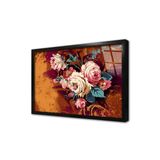 Tablosan Yeşillikler Arasında Çiçek Çerçeveli Cam Tablo 30X40 Cm Ca03496