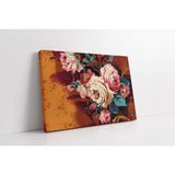 Tablosan Yeşillikler Arasında Çiçek Kanvas Tablo 20 X 30 Cm Ka03496