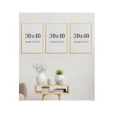 tablosetleri Naturel Renk Ahşap Malzeme 30x40cm 3 Adet Boş Çerçeve
