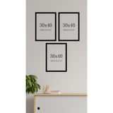 tablosetleri Siyah Renk 30x40cm 3 Adet Boş Çerçeve