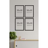 tablosetleri Siyah Renk 30x40cm 4 Adet Boş Çerçeve 4 ADET 4 ADET