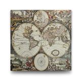 Tabloshop Antik 1690 Dünya Haritası 100x100 cm Tablo