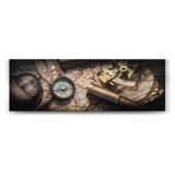 tabloshop Antik Pusula Kumpas ve Dürbün - 180x60cm