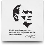 Tabloshop Atatürk Sözleri 90x90 cm Tablo