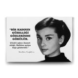 Tabloshop Audrey Hepburn Sözleri 100x70 cm Tablo