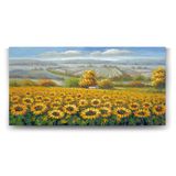 Tabloshop Ayçiçeği Tarlası 140x70 cm Tablo