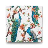 Tabloshop Çiçekli Dallarda Tavus Kuşları 80x80 cm Tablo