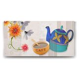 Tabloshop Çiçekli Kahve Fincanı 60x30 cm Tablo