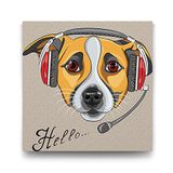 Tabloshop Dj Dog Hello 80x80 cm Tablo