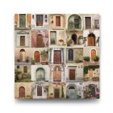 Tabloshop Eski Kapılar Kolaj 70x70 cm Tablo