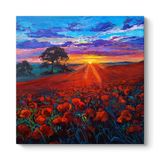 tabloshop Gelincik Yağlı Boya Tablo 90 x 90