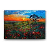 Tabloshop Gelincikler Manzara 125x80 cm Tablo