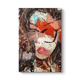 tabloshop Gözlüklü Kadın Yüzü Kanvas Tablo 100 x 140