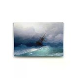 Tabloshop Ivan Ayvazovski Fırtınalı Denizde Gemi 140x100 cm Tablo