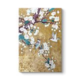 tabloshop Japon Ağacı ve Kuşlar Tablo 30 x 45