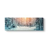 tabloshop Karla Kaplı Çam Ağaçları Kanvas Tablo 150 x 50