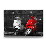 Tabloshop Kırmızı Vespa Motor 60x40 cm Tablo