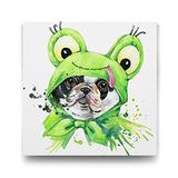 Tabloshop Kostümlü French Bulldog 50x50 cm Tablo