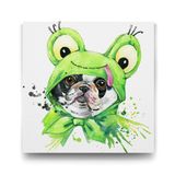 Tabloshop Kostümlü French Bulldog 80x80 cm Tablo