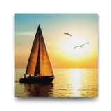 Tabloshop Martılar ve Tekne 100x100 cm Tablo
