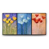 Tabloshop Modern Çiçekler 120x60 cm Yağlı Boya Tablo